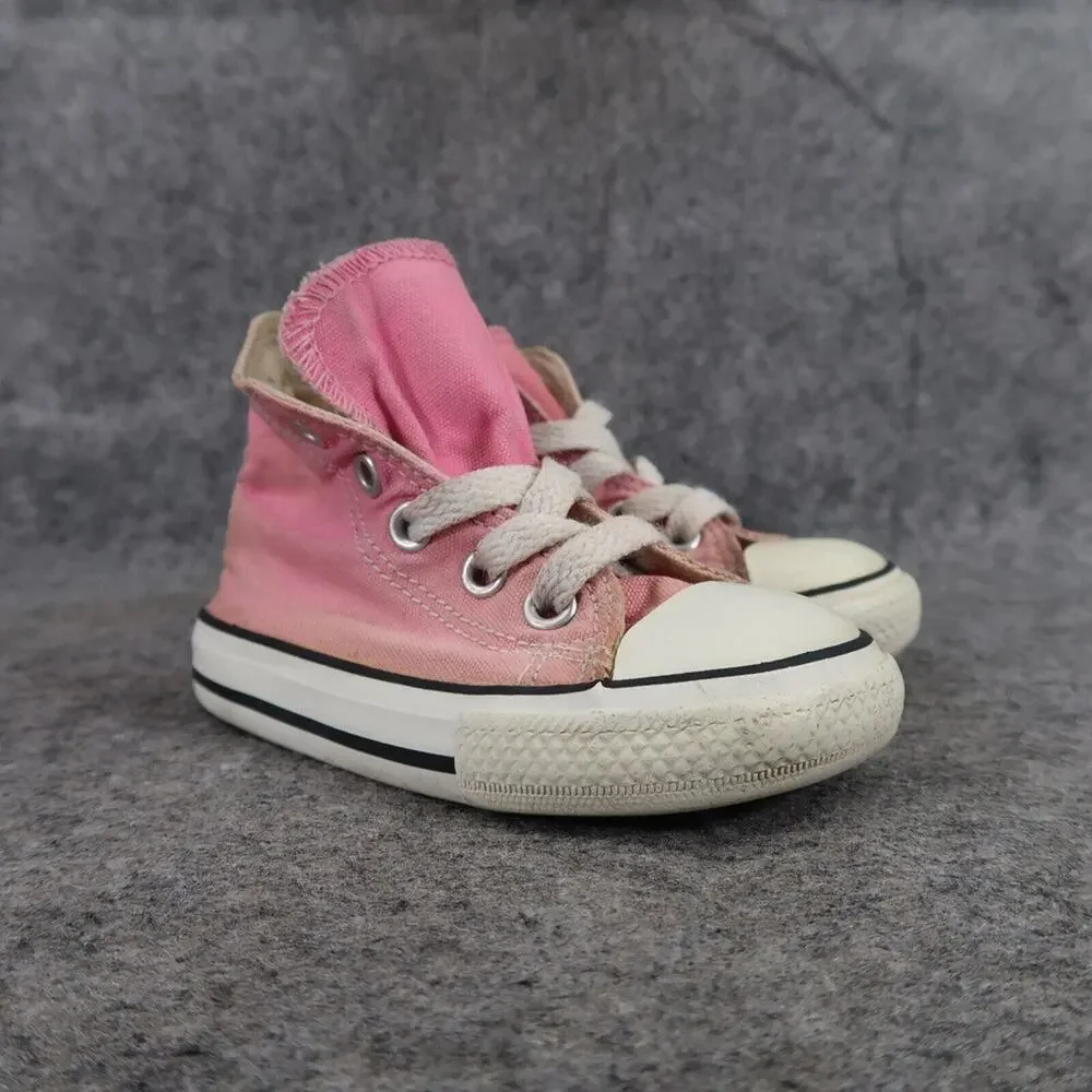 Converse Shoes Baby 5 Sneakers Chuck Taylor All Star Hi Top Pink Canvas Toddler